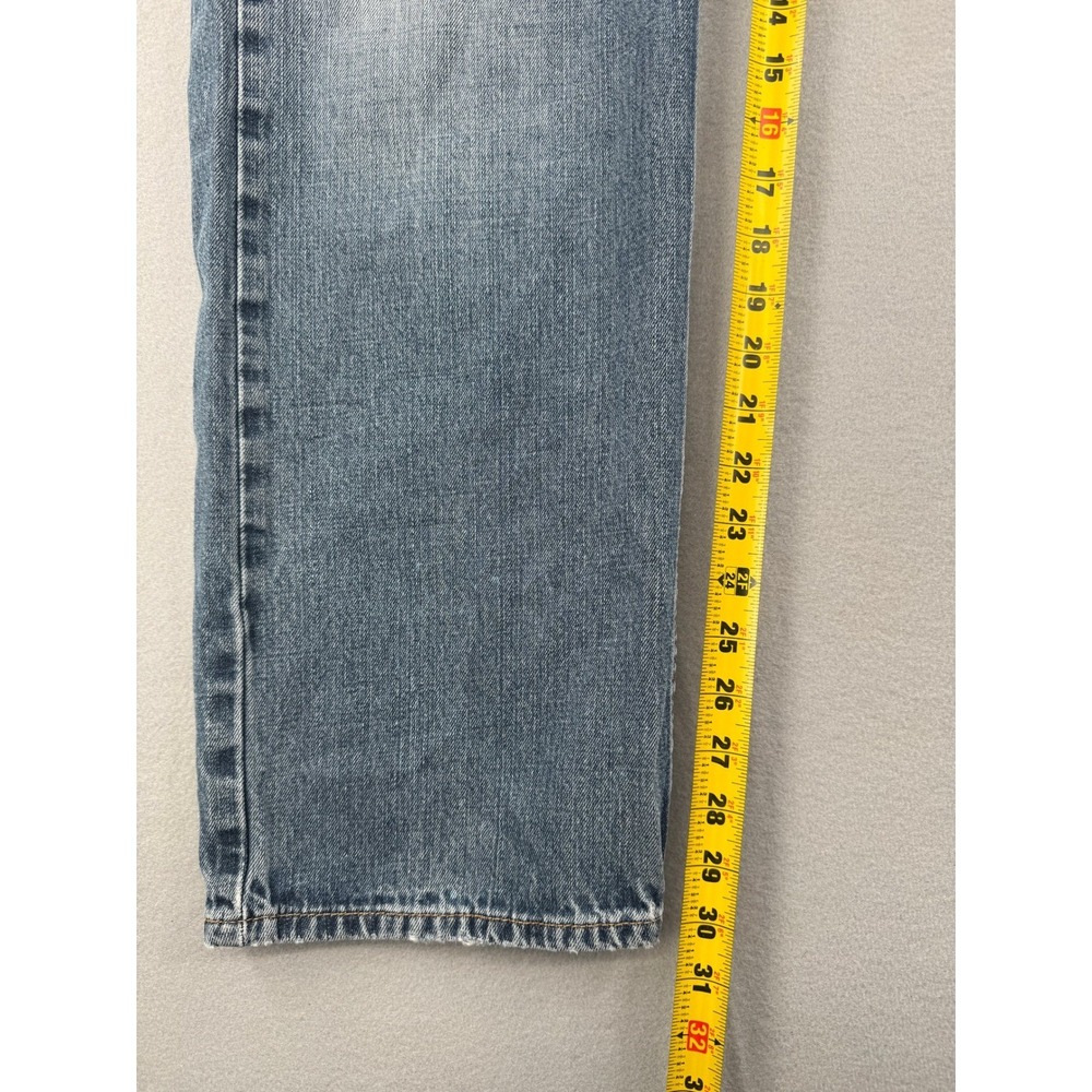 Distressed Levis 569 Loose Straight Leg Jeans Mens 34x32 (34x30) Blue Denim - Picture 7 of 16